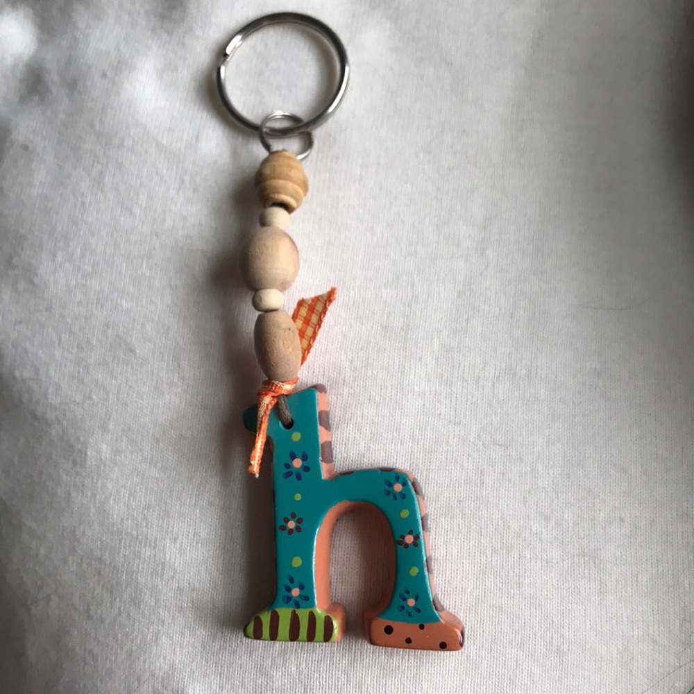 Cute little 'h' keychain